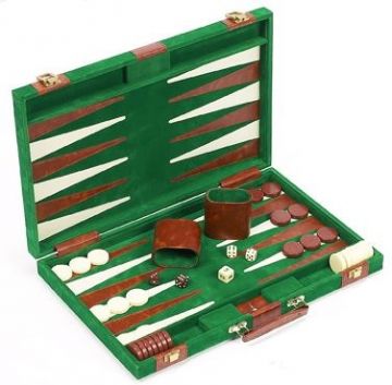 Backgammon Set: The Elegant Backgammon Set, Velour, 11 in. x 8 in.